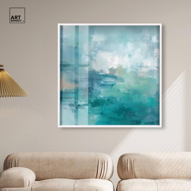Green Blue II Shadowbox by Art Remedy