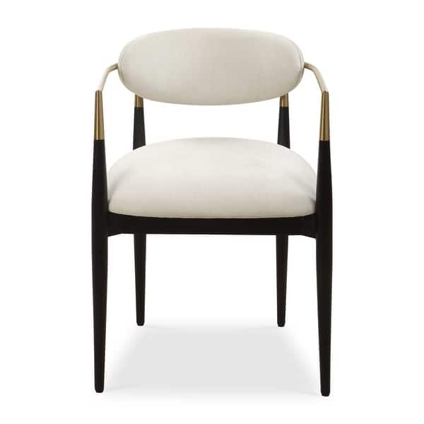 slide 2 of 8, Uttermost Moxie White Dining Arm Chair