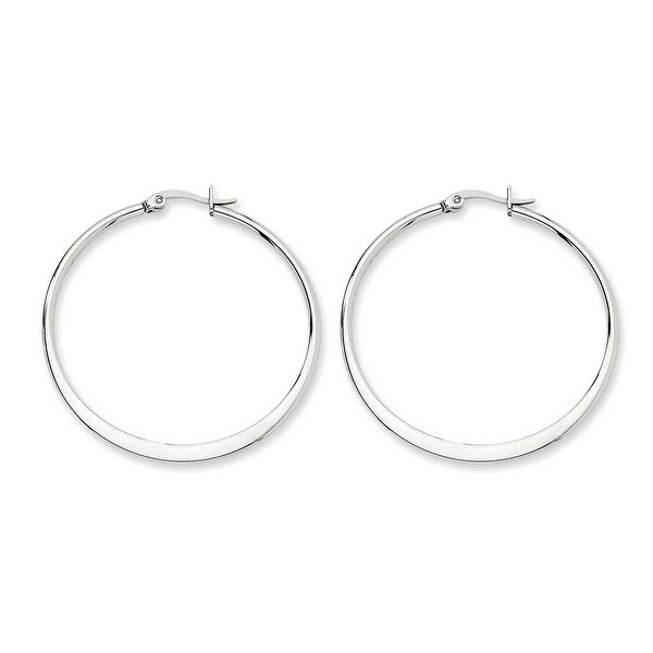 Chisel Stainless Steel 43mm Diameter Hoop Earrings
