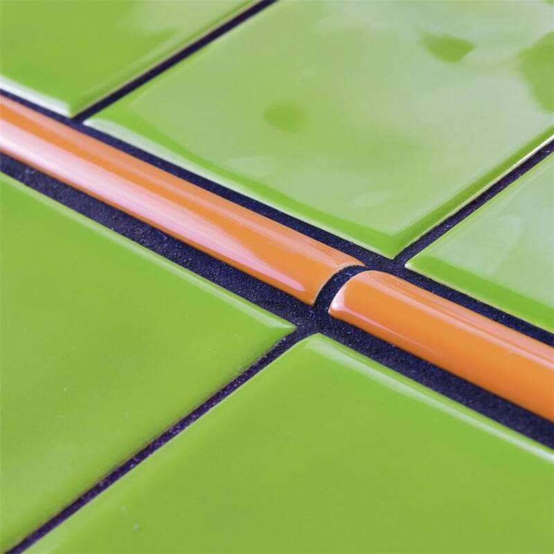 Merola Tile Twist Orange Sunset 1/2" x 11-3/4" Ceramic Wall Trim - (1 Tile)