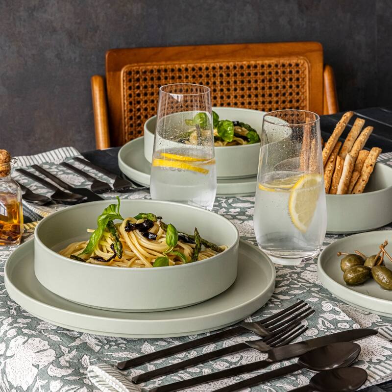 over&back Stackable Semi-Matte Stoneware Dinnerware