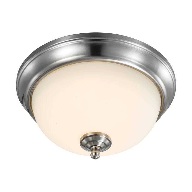 19 Watt 11 inch LED Flush Mount Fixture 3000K Dimmable Brushed Nickel Frosted Glass - Brushed Nickel