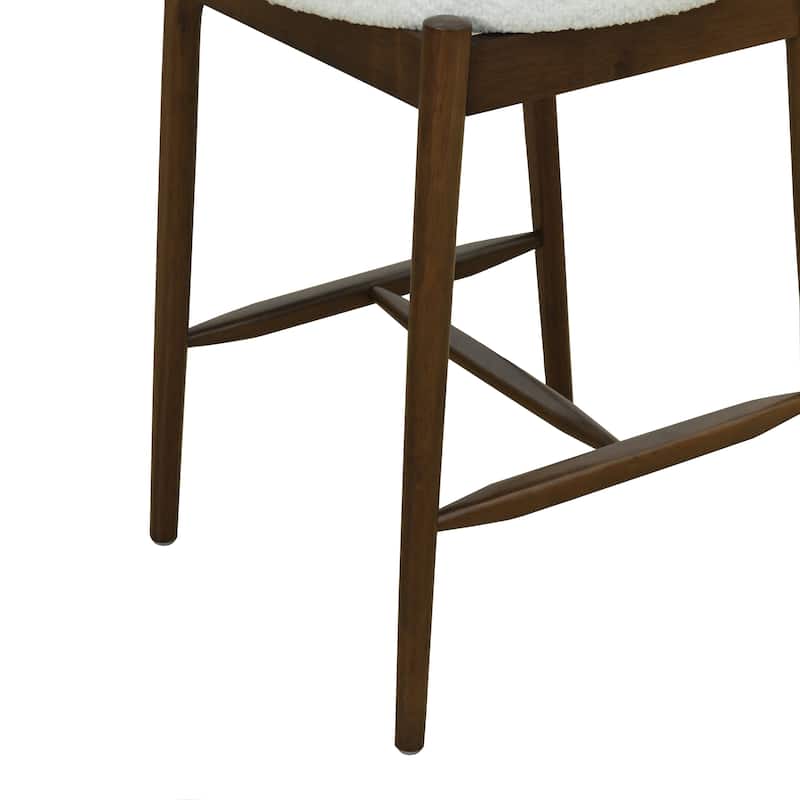 Nook Upholstered Rubber Wood Counter stools (Set of 2) by Christopher Knight Home