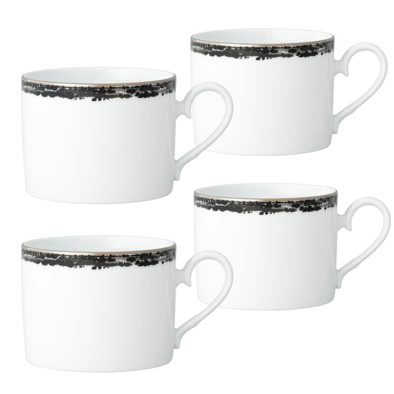 Noritake Rill Set Of 4 Teacups, 8 oz.