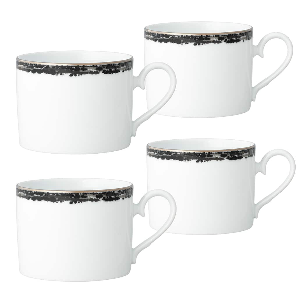 Noritake Rill Set Of 4 Teacups, 8 oz.