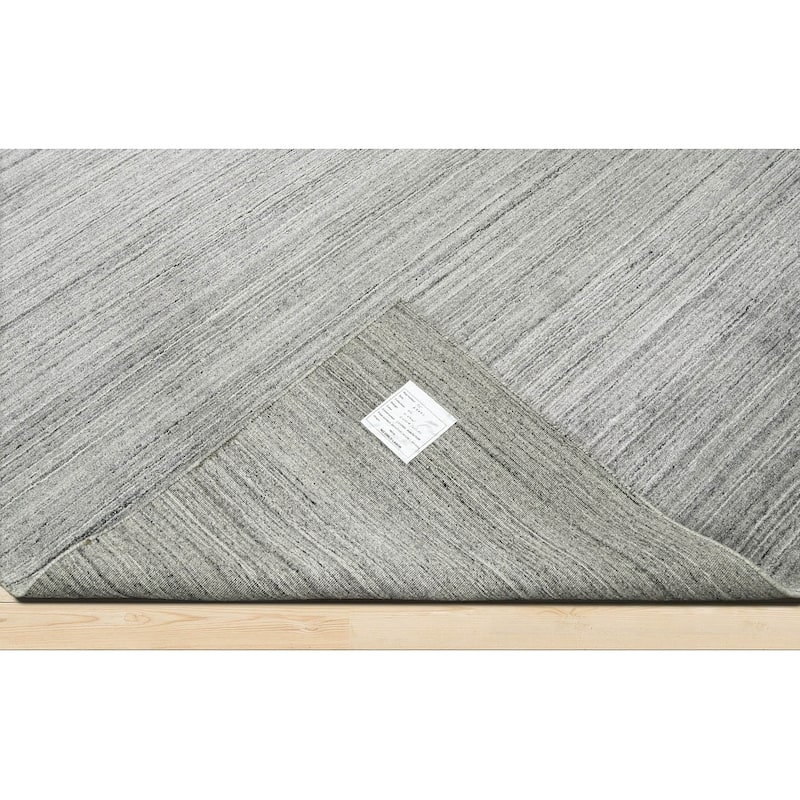 Hand Knotted Tone On Tone Gray Tibetan Wool Modern Oriental Area Rug