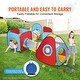 preview thumbnail 5 of 5, VEVOR 5 in 1 Kids Play Tent with Tunnel, Basketball Hoop for Boys, Girls, Red/Yellow/Blue - 5paragraphs