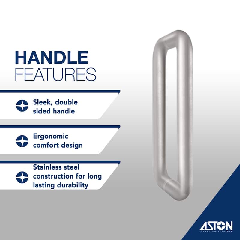 Kinkade XL 23.25 - 23.75 in x 80 in Frameless Hinged Shower Door with Ultra-Bright Frosted Glass