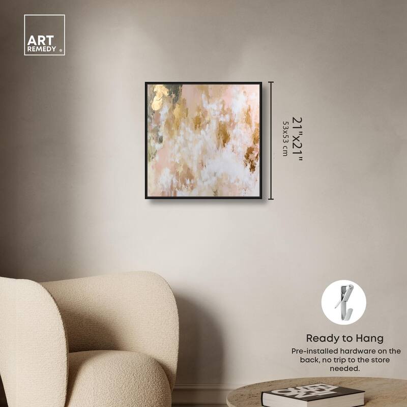 Golden Glimmer Gesture III Canvas by Art Remedy