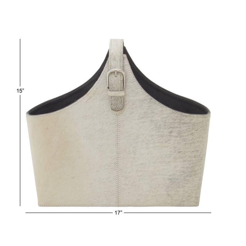 Leather Handmade Box Style Single Slot Magazine Holder with Buckle Handle - Brown, Dark Brown, Gray or Black - Roche River Decor