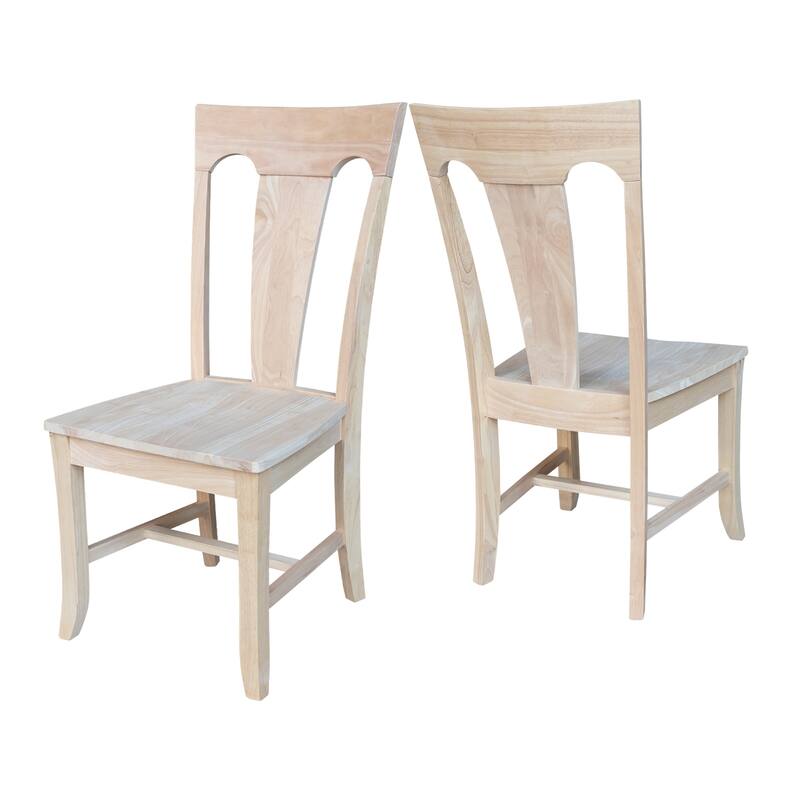 Elle Solid Wood Dining Chairs, Set of 2