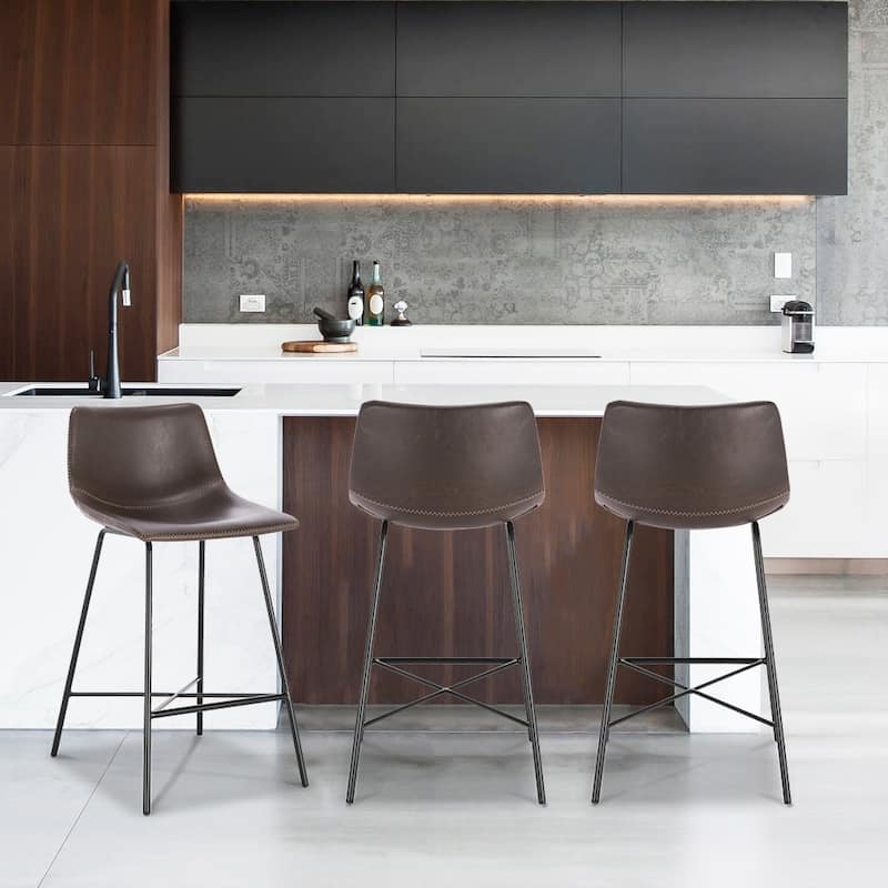 Poly & Bark Paxton 24-inch Counter Stool (Set of 3)