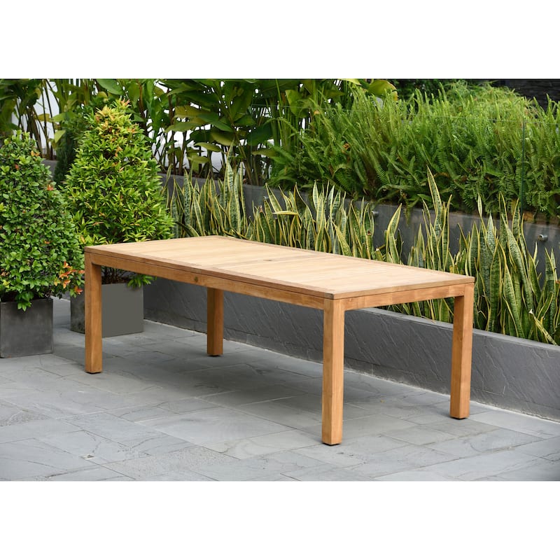 Amazonia 9 Piece FSC Solid Teak Jenther Outdoor Patio Dining Set - 9 Piece