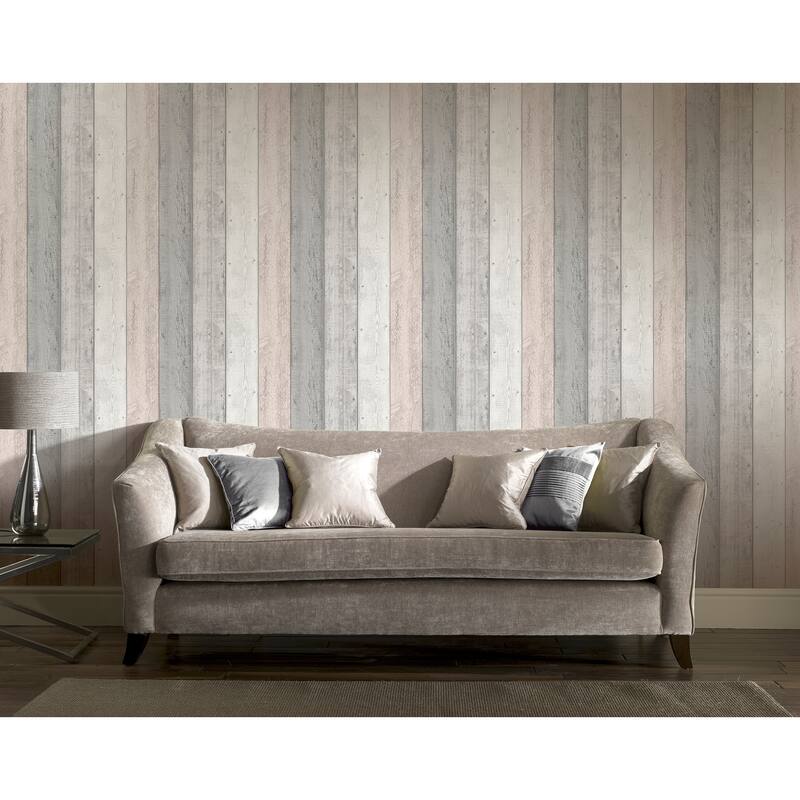 Arthouse Forrest Blush Wood Plank Wallpaper