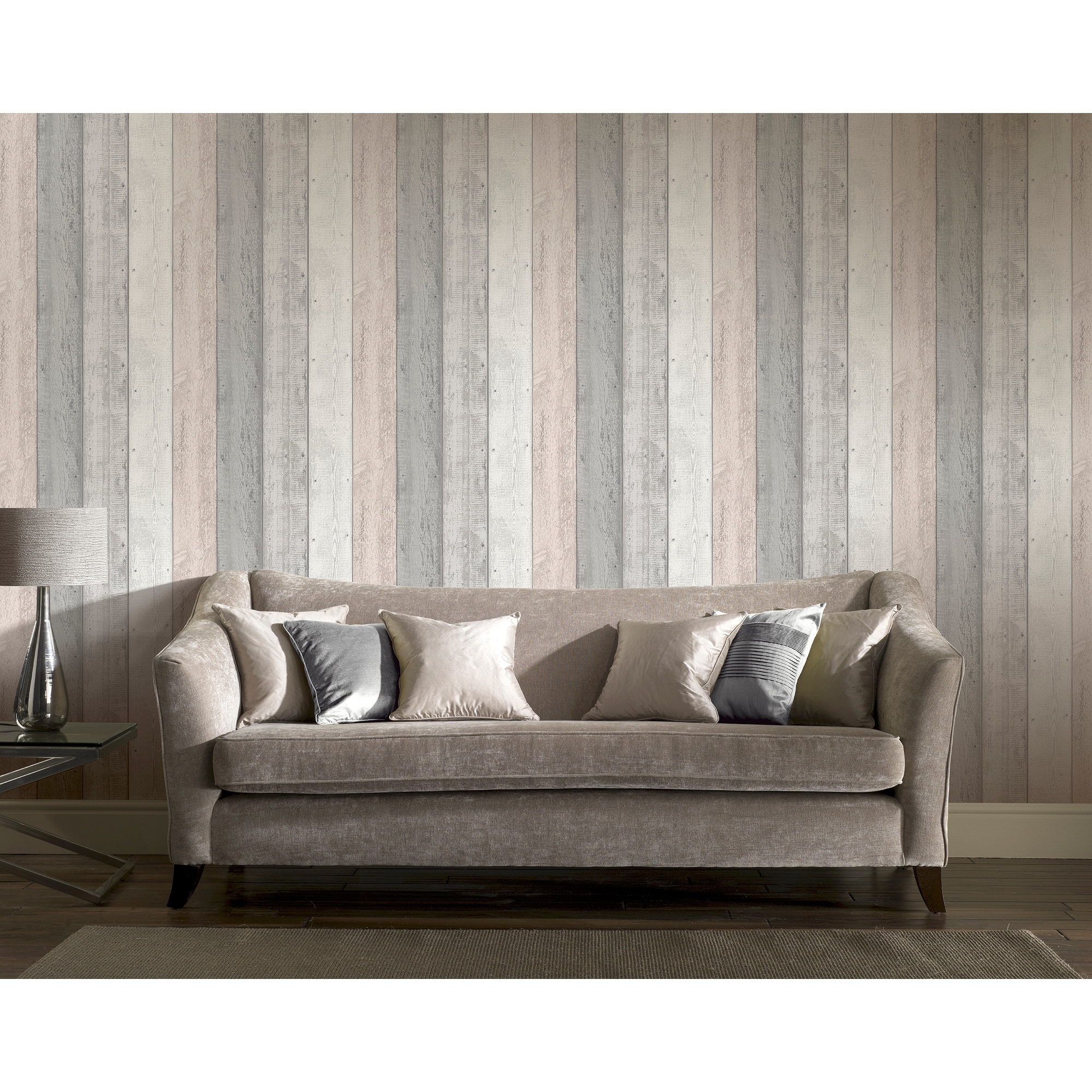 Arthouse Forrest Blush Wood Plank Wallpaper