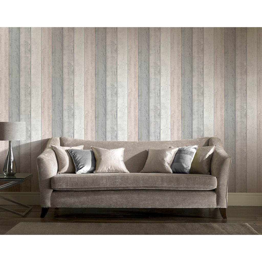 Arthouse Forrest Blush Wood Plank Wallpaper