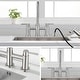 preview thumbnail 12 of 17, PROOX Double Handle Bridge Kitchen Faucet with Side Sprayer