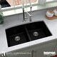 preview thumbnail 56 of 58, Karran Undermount Quartz 32 in. 50/50 Double Bowl Kitchen Sink Kit
