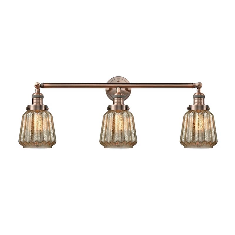 Innovations Lighting Chatham 3 Light 30" Wide Bathroom Vanity Light - Antique Copper / Mercury Plated