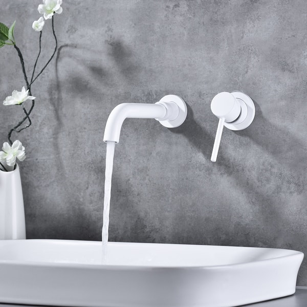 Single Lever Handle Wall Mounted Bathroom Faucet - 7.87*2.17 - Bed Bath & Beyond - 35298139
