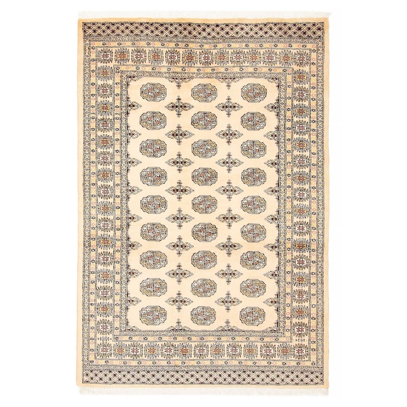 ECARPETGALLERY Hand-knotted Peshawar Bokhara Beige Wool Rug - 4'8 x 6'7 - 4'8 x 6'7 - Beige