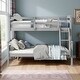 preview thumbnail 13 of 20, Twin-Over-Full Bunk Bed with Sturdy Ladder, Safety Guardrails, and Separate Beds Option, Solid Pine Wood Gray