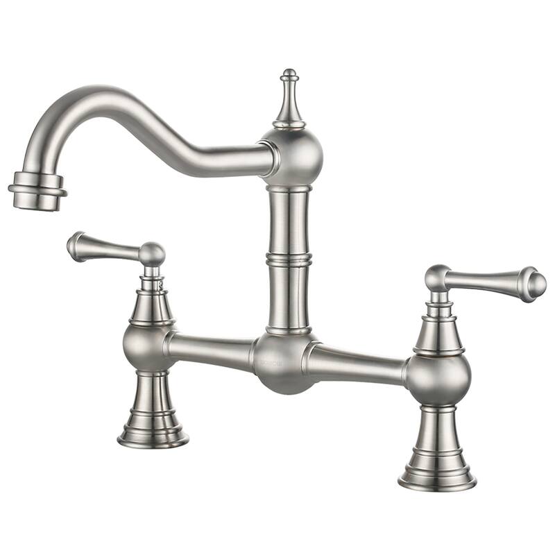 WOWOW 8 inch Centerset Bridge Kitchen Faucet 2 Handles