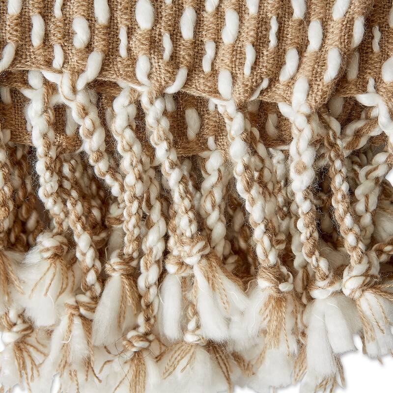DII Navy & White Textured Acrylic Throw