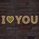 preview thumbnail 1 of 7, Walplus Glow In Dark I Love You Bistro Lettering Wall Sticker Decor