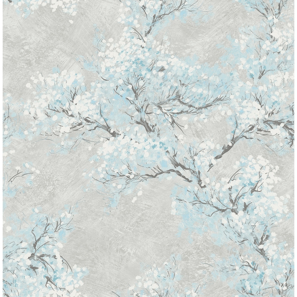 Seabrook Designs Nova Cherry Blossoms Unpasted Wallpaper