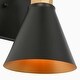 preview thumbnail 12 of 19, 1/2/3/4-Light Modern Black Gold Bathroom Vanity Lights Linear Metal Wall Sconces for Powder Room