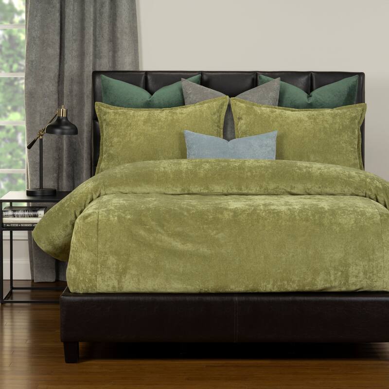 Mixology Padma 7 Piece Bedcap Comforter Set - Olive - Full