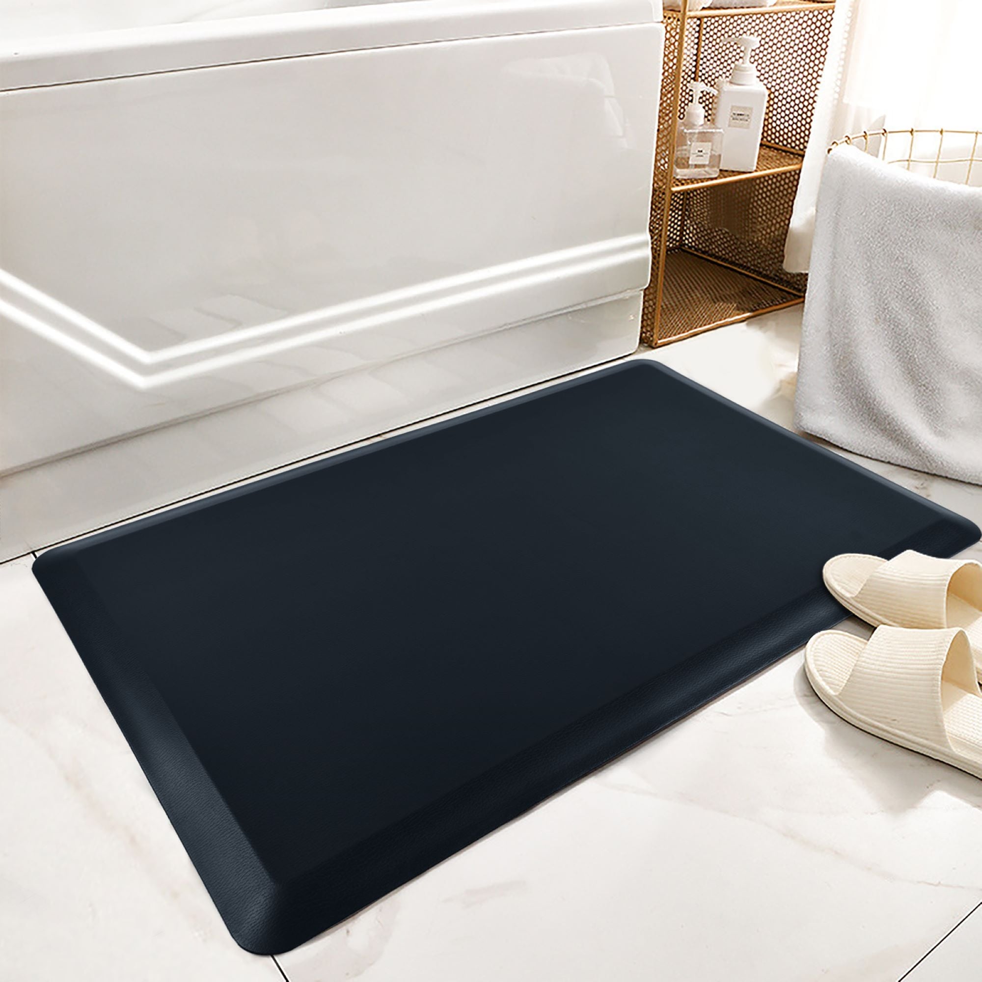 Art3d Black 39 in. x 20 in. Anti-Fatigue Kitchen Mat Commercial