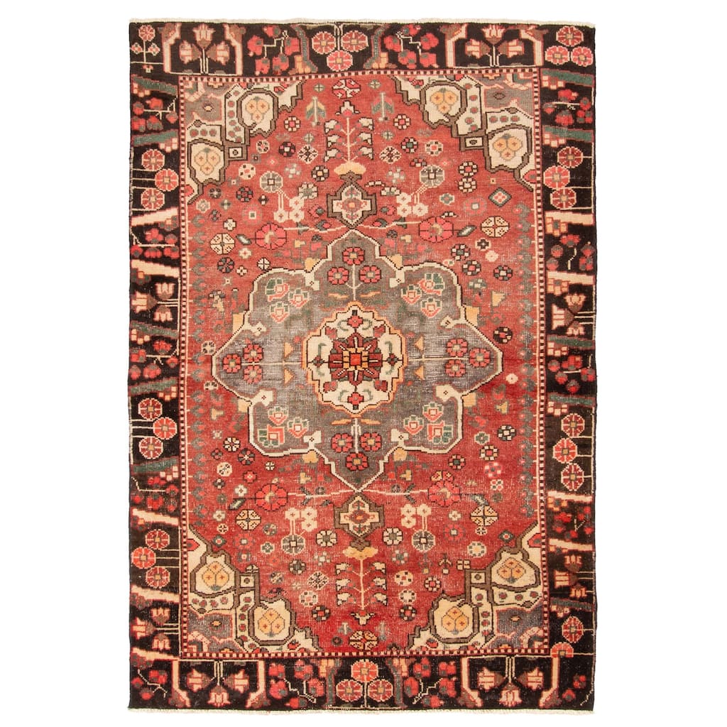 ECARPETGALLERY Hand-knotted Antalya Vintage Red Wool Rug - 3'11 x 6'6