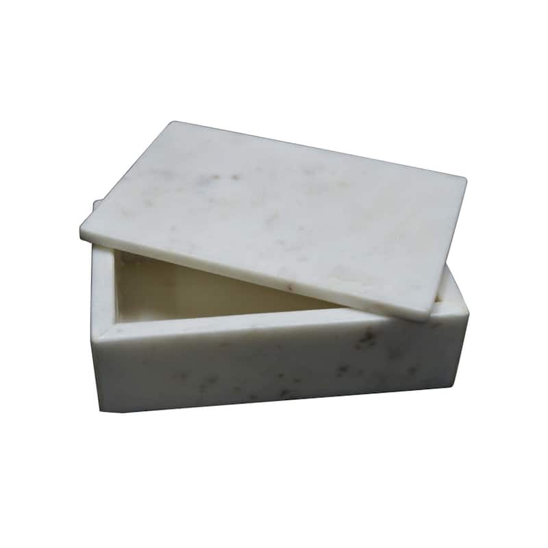 Marble Rect. Box White