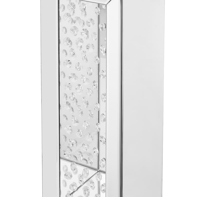 12 inch Crystal End Table in Clear Mirror Finish