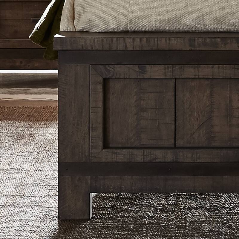 Thornwood Hills Rock Beaten Gray with Saw Cuts Queen Panel Bed