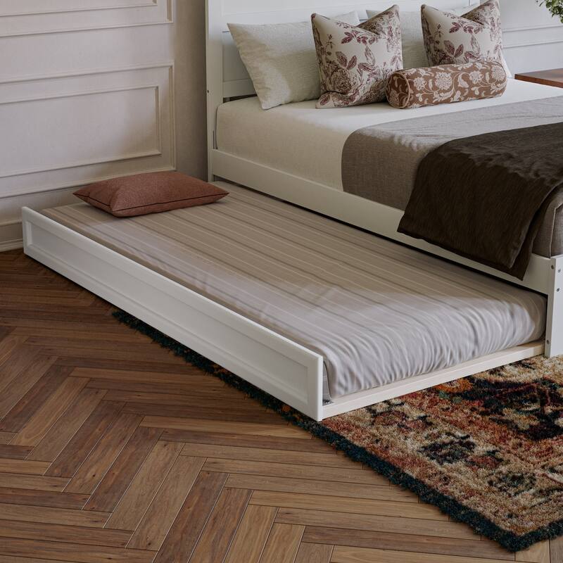 Aveline Wood Platform Bed with Matching Footboard & Trundle