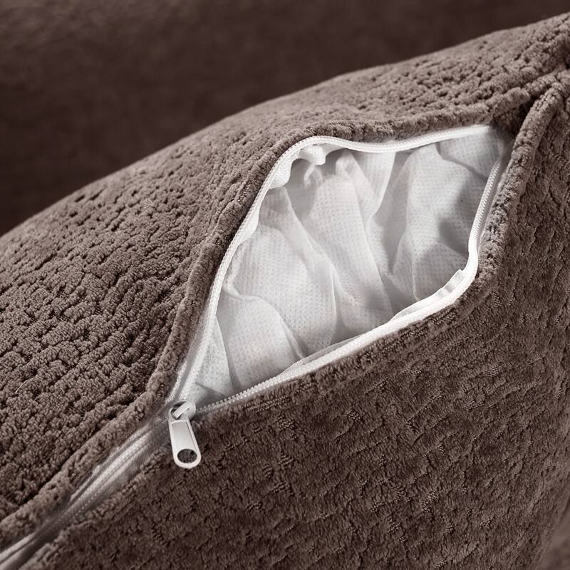 116" Curved Sectional Sofa with Pillows, No Assembly Required