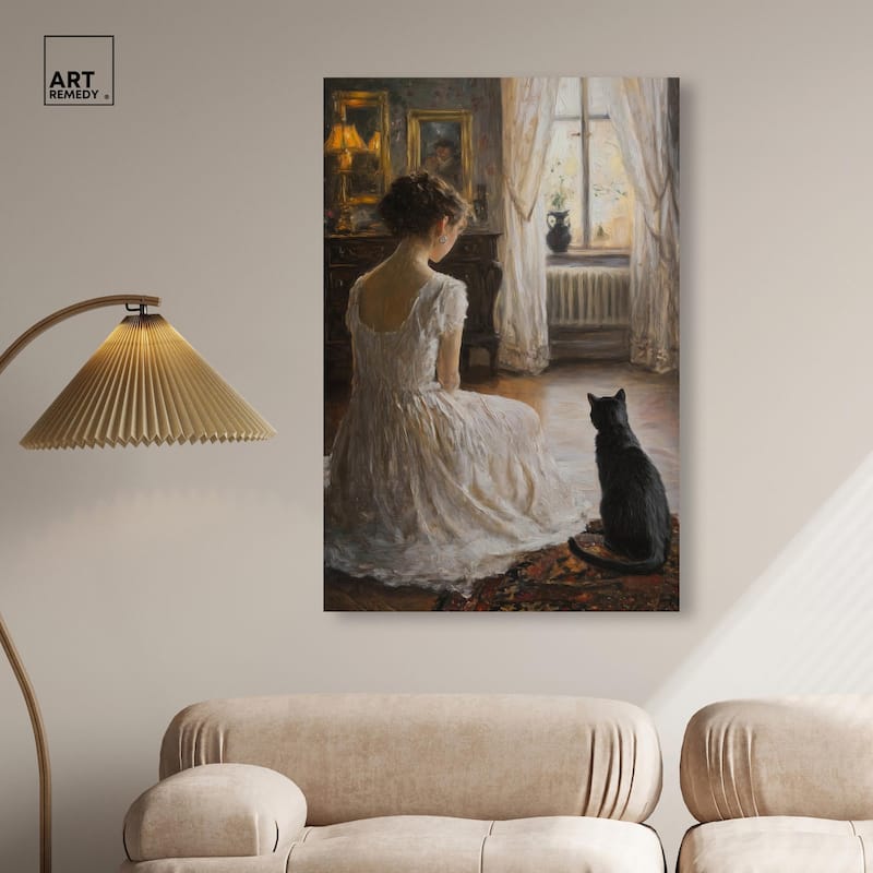 Her Faithful Companion Canvas by Art Remedy, Gallery Wrapped