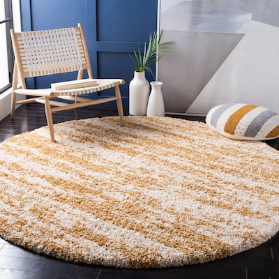 SAFAVIEH Hudson Shag Lulzime Modern Abstract 2-inch Thick Rug
