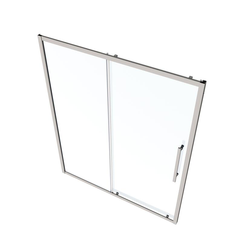 Framed Single Sliding Shower Door with 1/4" Tempered Glass