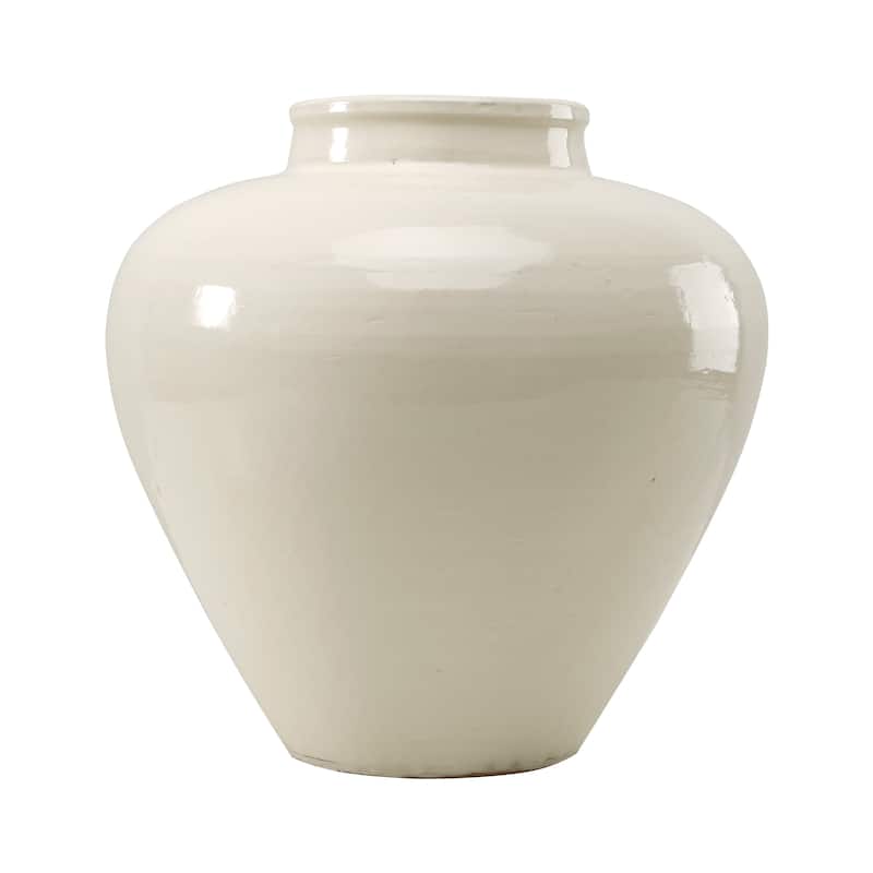 Artissance 12 in. H Tapered Off White Porcelain Vase