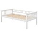 preview thumbnail 7 of 6, Minimalist Style Twin over Twin Bunk Bed with 2 Drawers and Fence-shaped Guardrail, Convertible Beds, Versatile Usage, White