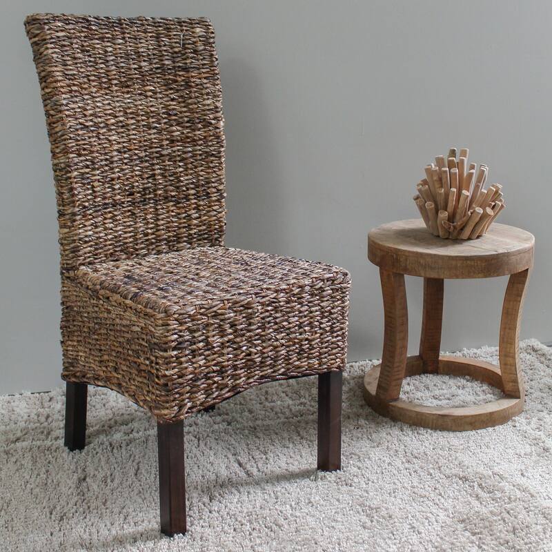 Dining Chair with Abaca Hardwood Frame, Stylish Accent Seating, Set of 2 - 19