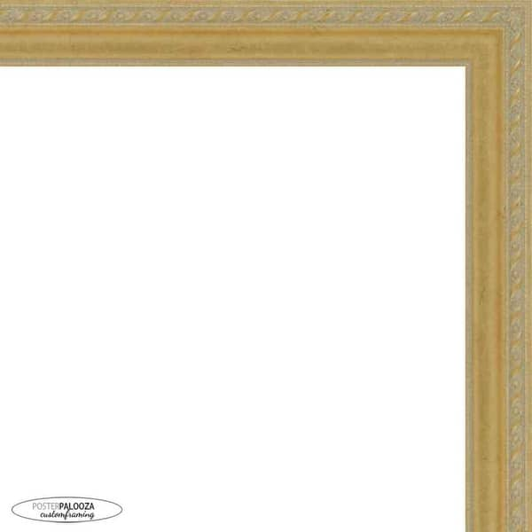 32x10 Traditional Gold Complete Wood Panoramic Frame with UV Acrylic ...