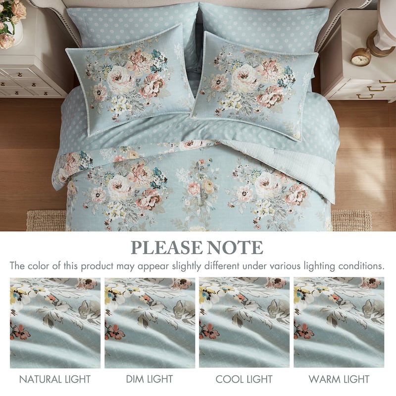 Madison Park Essentials Heather Vintage-inspired Collection floral print Comforter Set