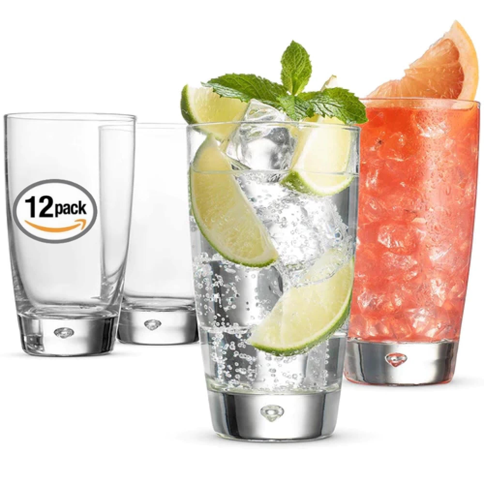 Bormioli Rocco Set of 12 Luna Tumbler Beverage Glasses