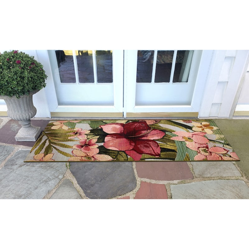 Liora Manne Marina Tropical Floral Indoor/Outdoor Rug