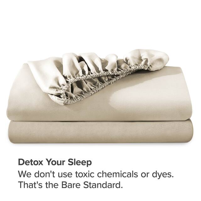 Bare Home 2-Pack Microfiber Fitted Bottom Sheets Deep Pocket